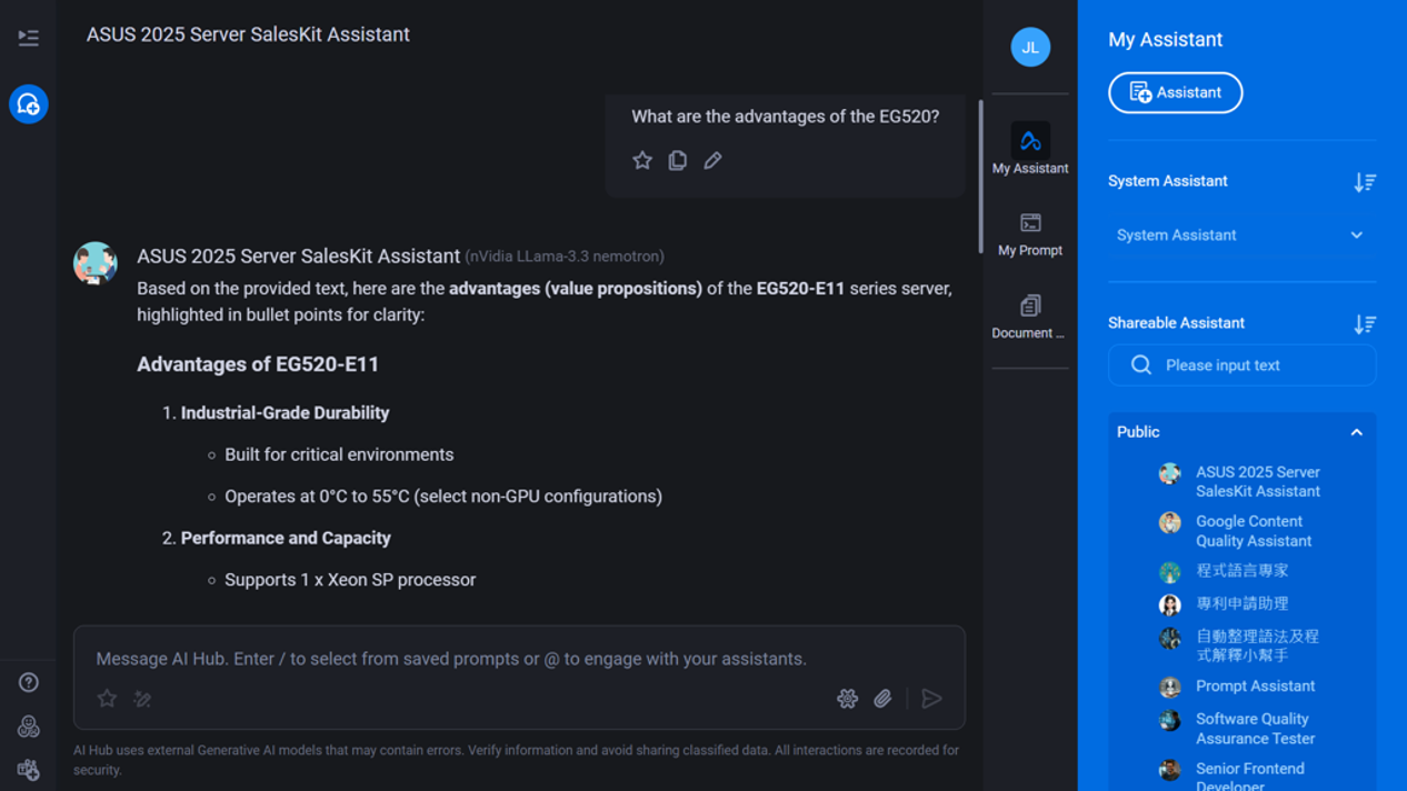 How ASUS AI Hub works on Agentic AI